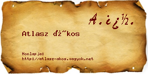 Atlasz Ákos névjegykártya